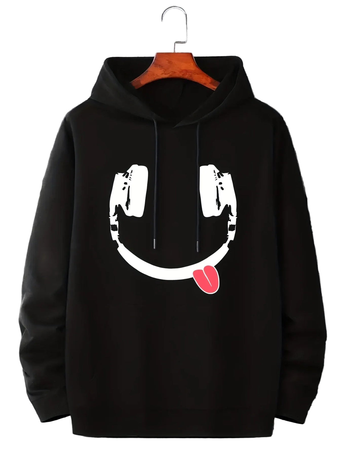 Men's Printed Drawstring Hoodie
