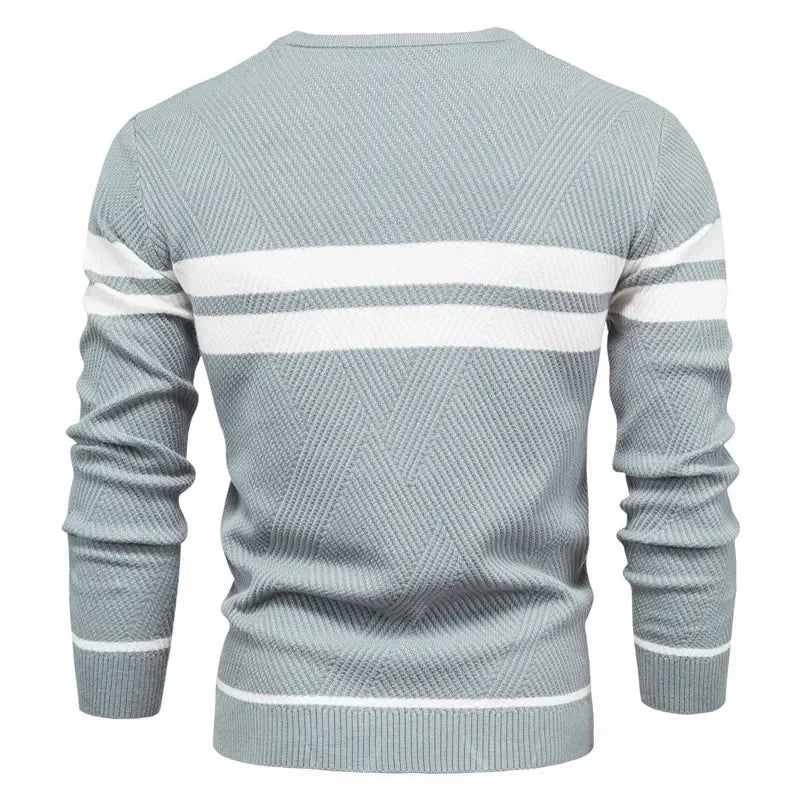 Men's Patchwork Knit Sweater