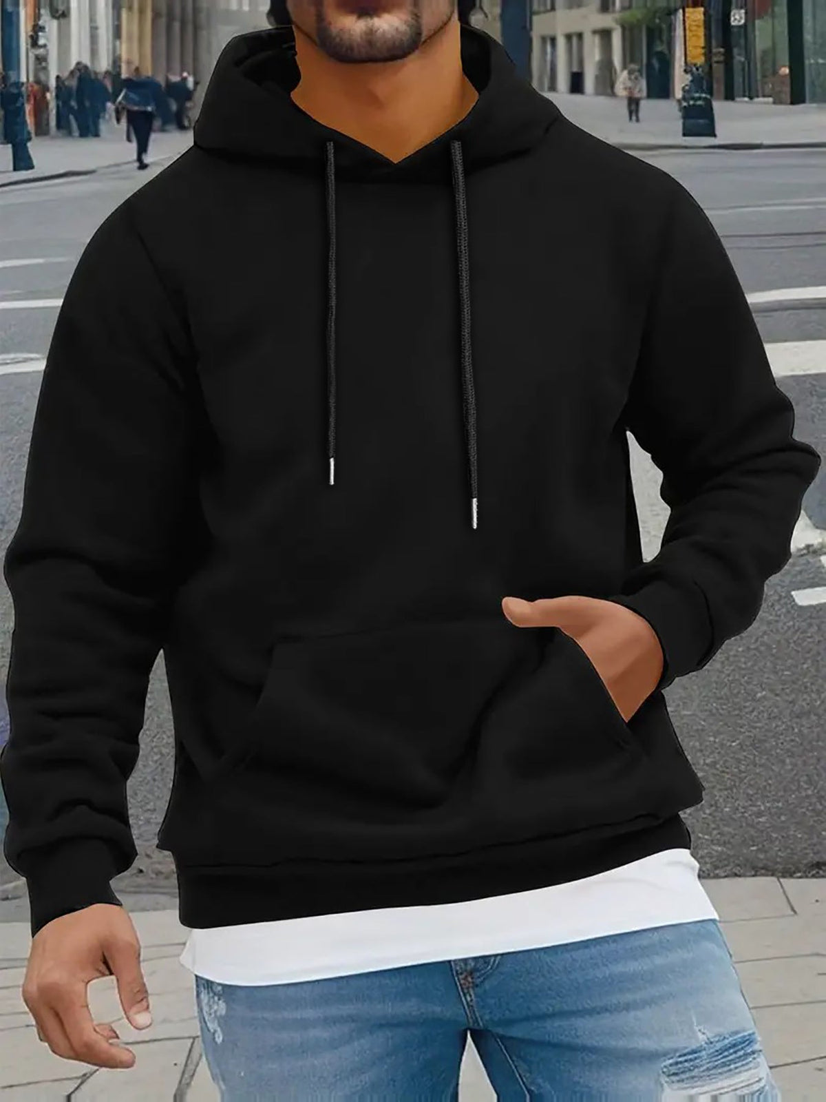 Men's Casual Drawstring Hoodie