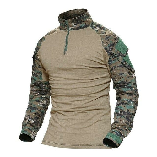 Camouflage T-shirts Mens Army Combat Tactical T Shirt Male Airsoft